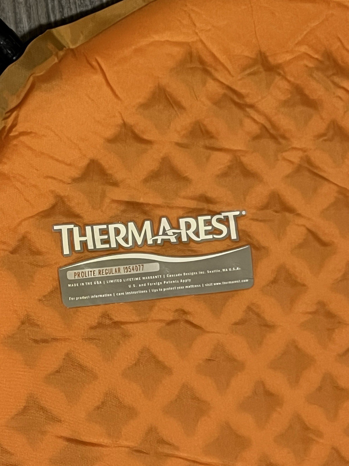 Therm-a-Rest ProLite Plus Self-Inflating Sleeping Pad Regular . Used
