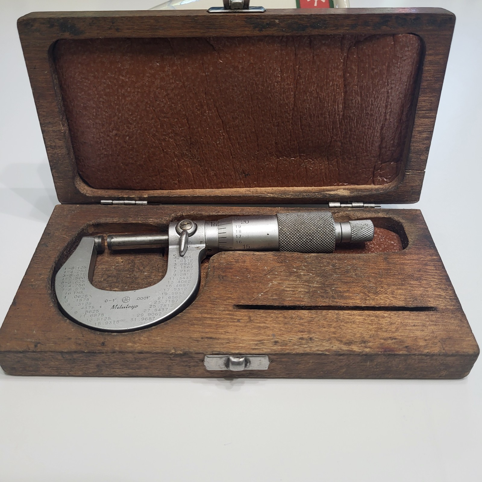 Mitutoyo 0-1" Micrometer Caliper  Vintage Machinist Tool Japan