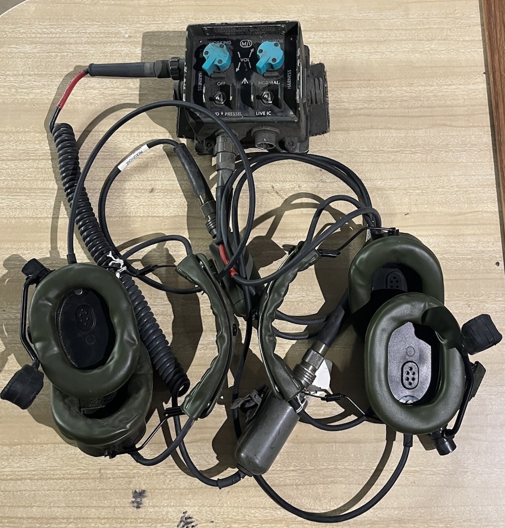 Clansman Radio Headsets & Commanders Box Harness British Army Set Comms LN