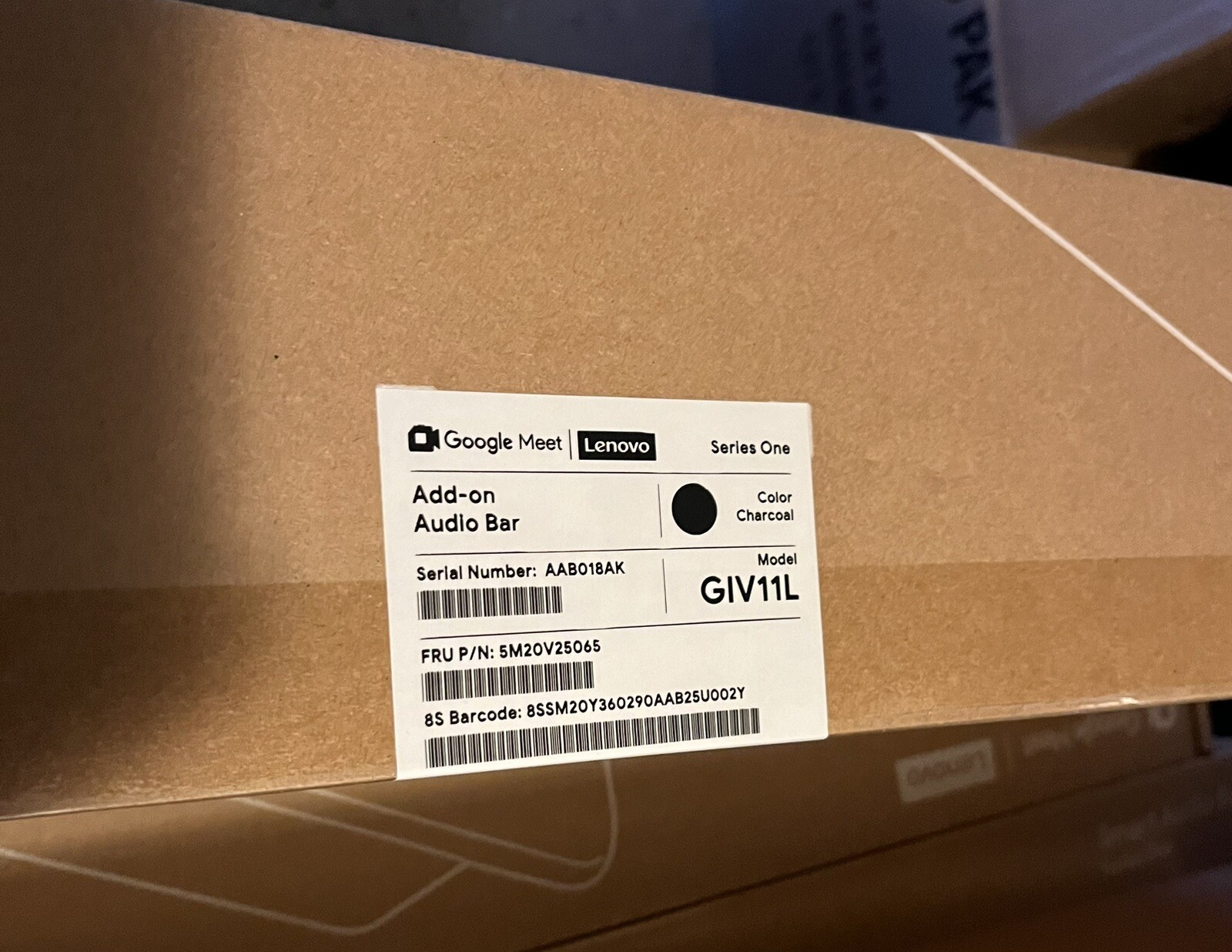 Lenovo Google Meet Series One Add-on Audio Bar GIV11L - Charcoal - BRAND NEW