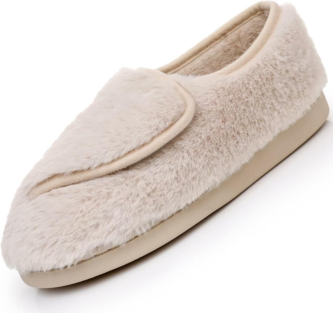Git-up Women Soft wide Slippers Memory Foam Closed Toed Diabetic Arthritis...