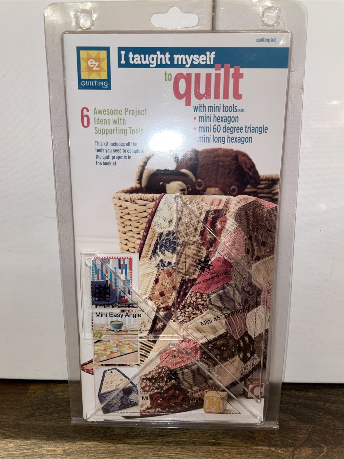 EZ Quilting I Taught Myself To Quilt w/Mini Tools: Hexagon & Triangle Brand New