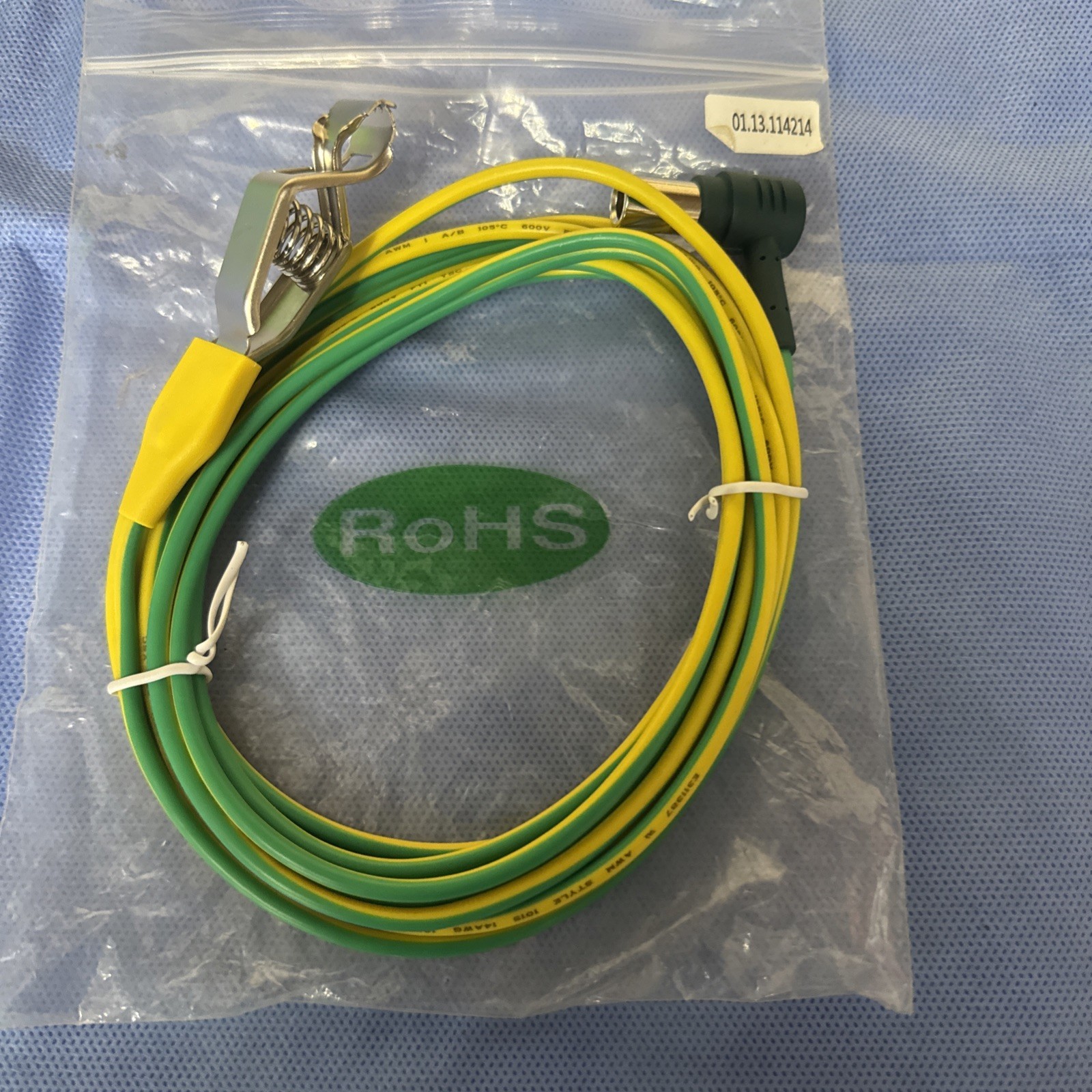 NEW Medical Equipment Grounding Cable ROHS Green/Yellow Protective Earth Cable