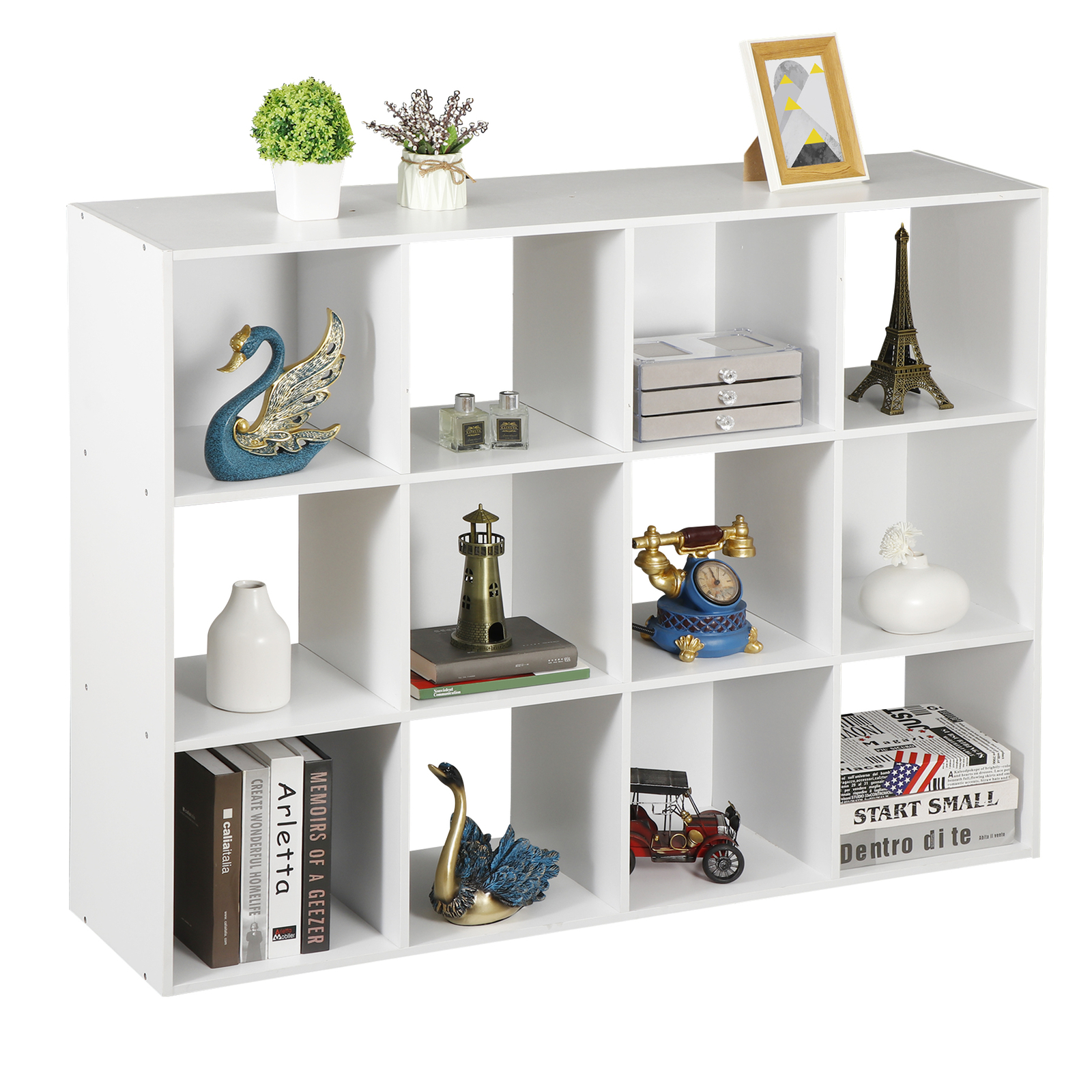 12 Cube Storage Organizer Bookcase Closet Storage for Home office Decor White