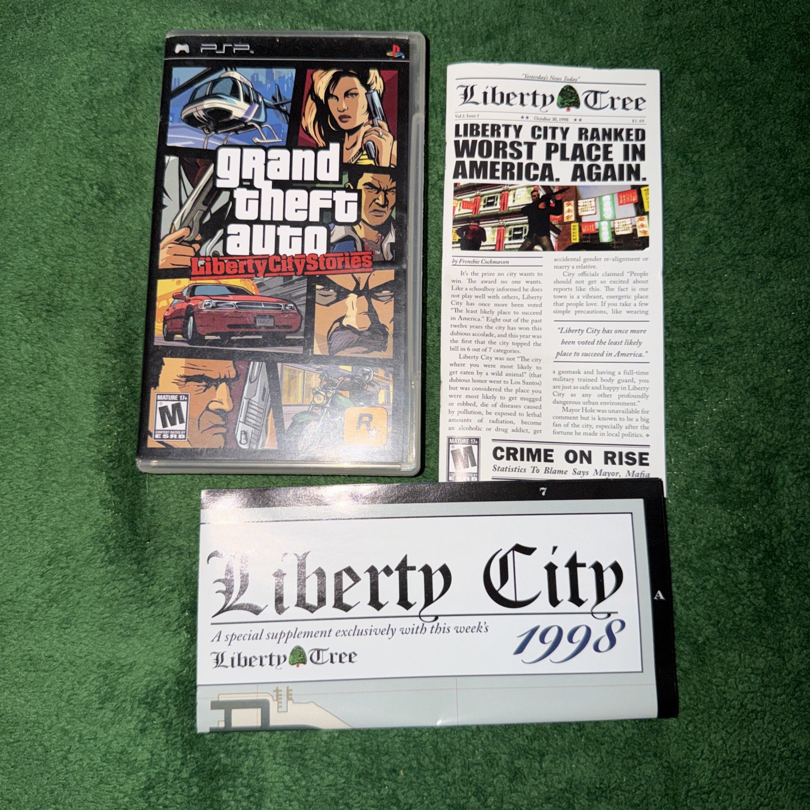 Grand Theft Auto Liberty City Stories PSP Case, Manual & Map Only NO GAME
