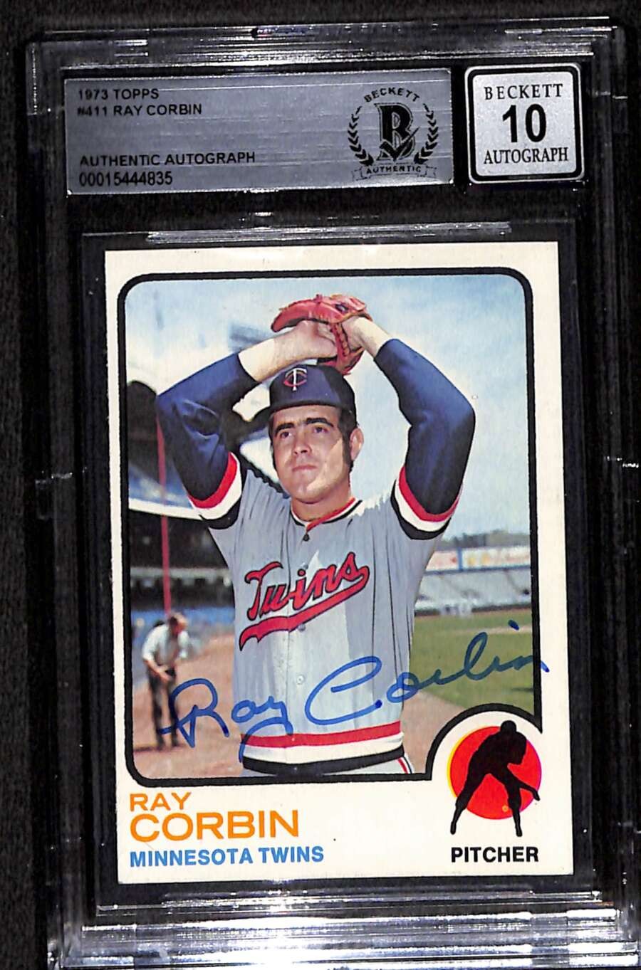 1973 Topps 411 Ray Corbin  BGS Auto 10 Autographed BAS Authentic C80683