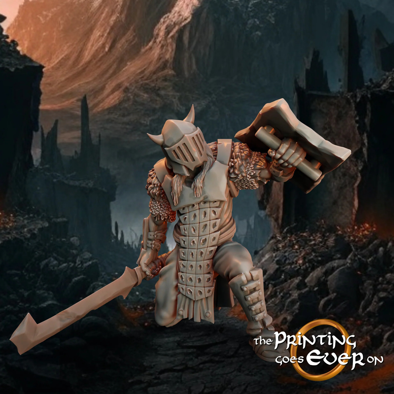 Assault Orc Fighter - C - 28-32mm Assault Orcs - Resin Tabletop Miniature