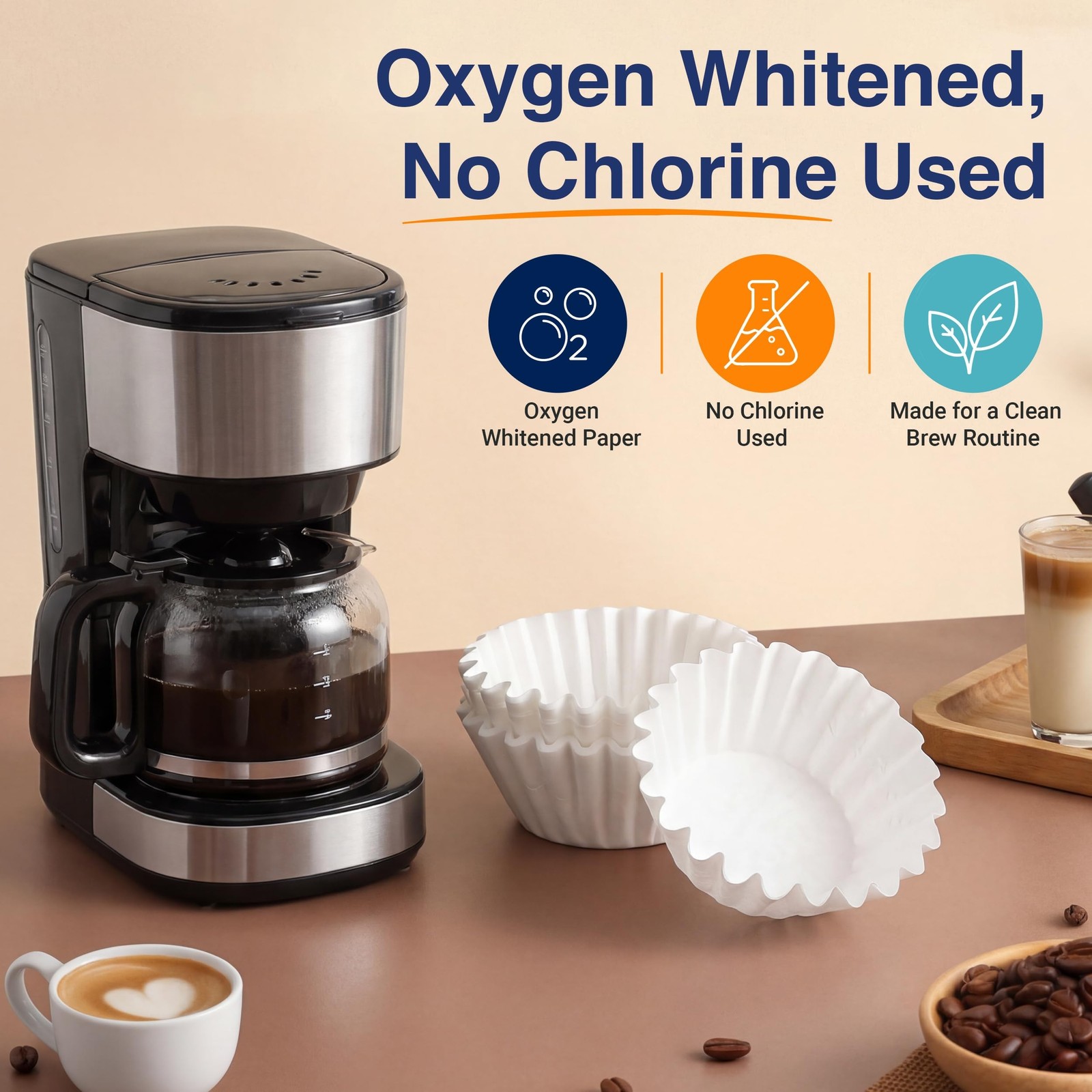 4 Cup Basket Coffee Filters (400, White) 400