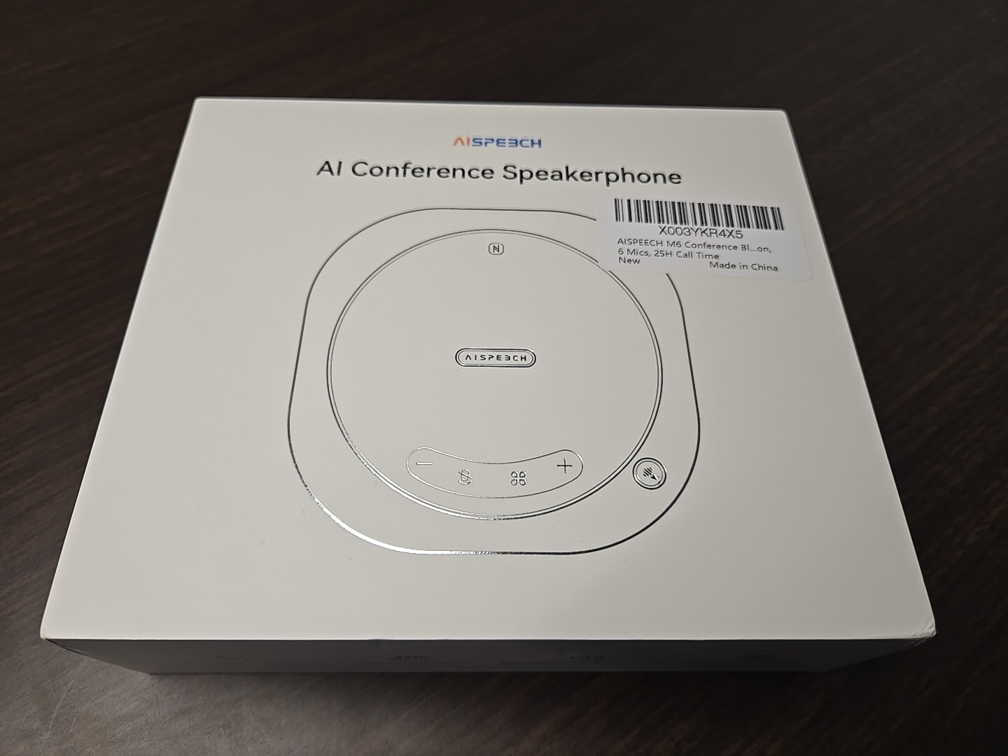AISPEECH Bluetooth Conference Speakerphone M6 Conference Microphone with AI N...