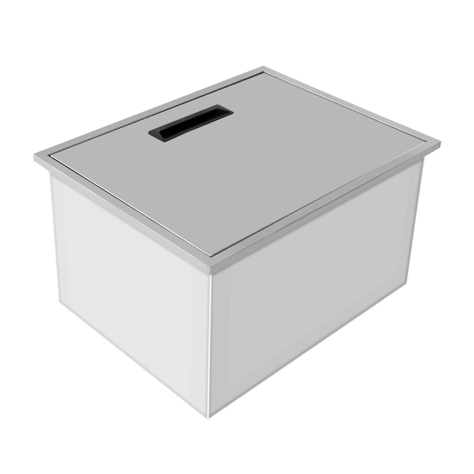 Stainless Steel Ice Cooler with Cover Drop-in Ice Bin for Cold Wine Beer, Silver