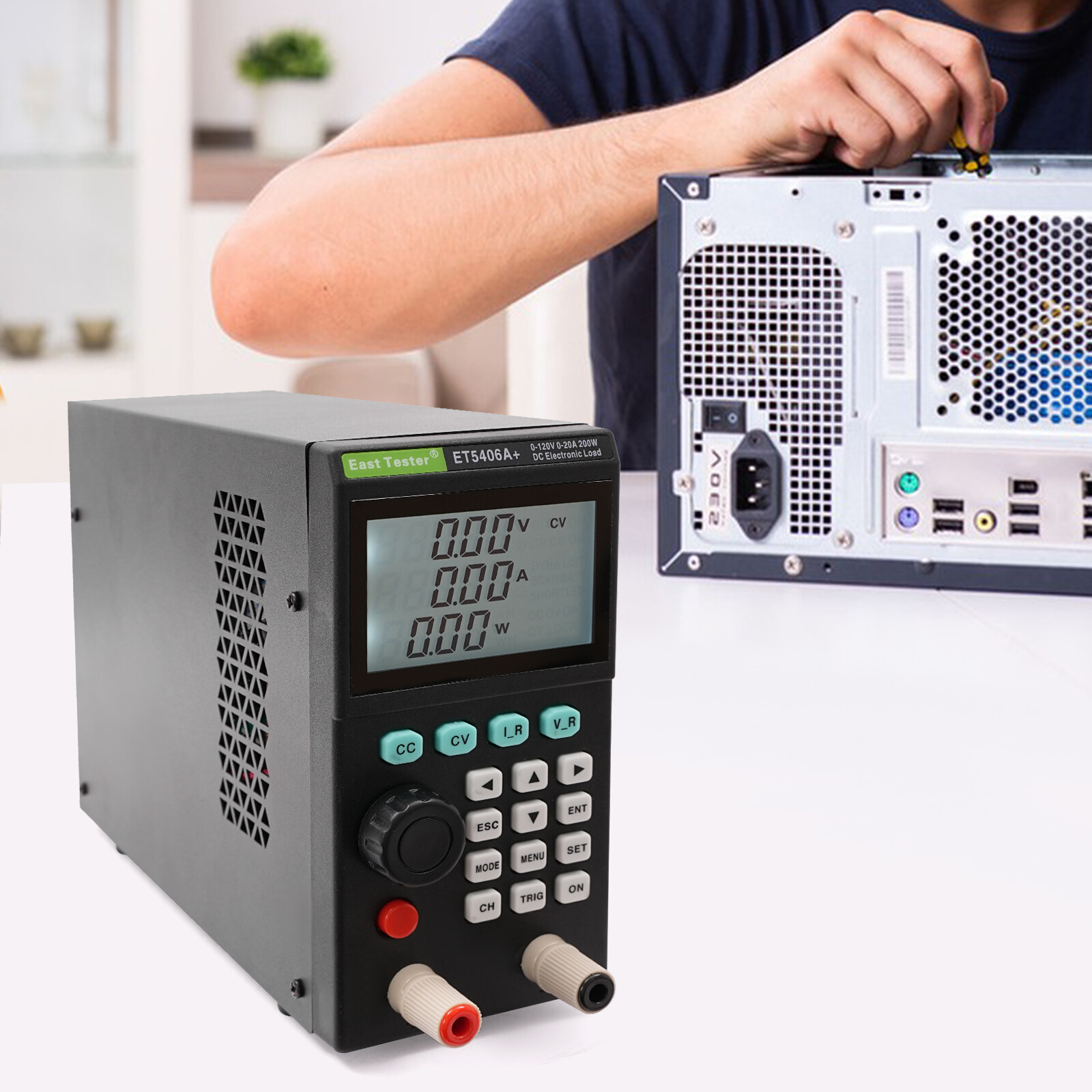 Electronic Load Tester, Dc Load Testers, 0-120v 0-20a Battery Tester Lcd Segment