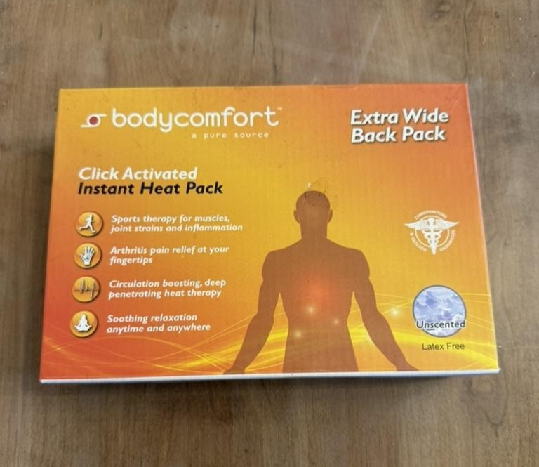 Body Comfort Extra Wide Back Pack Instant Heat Therapy Pack Unscented Latex Free