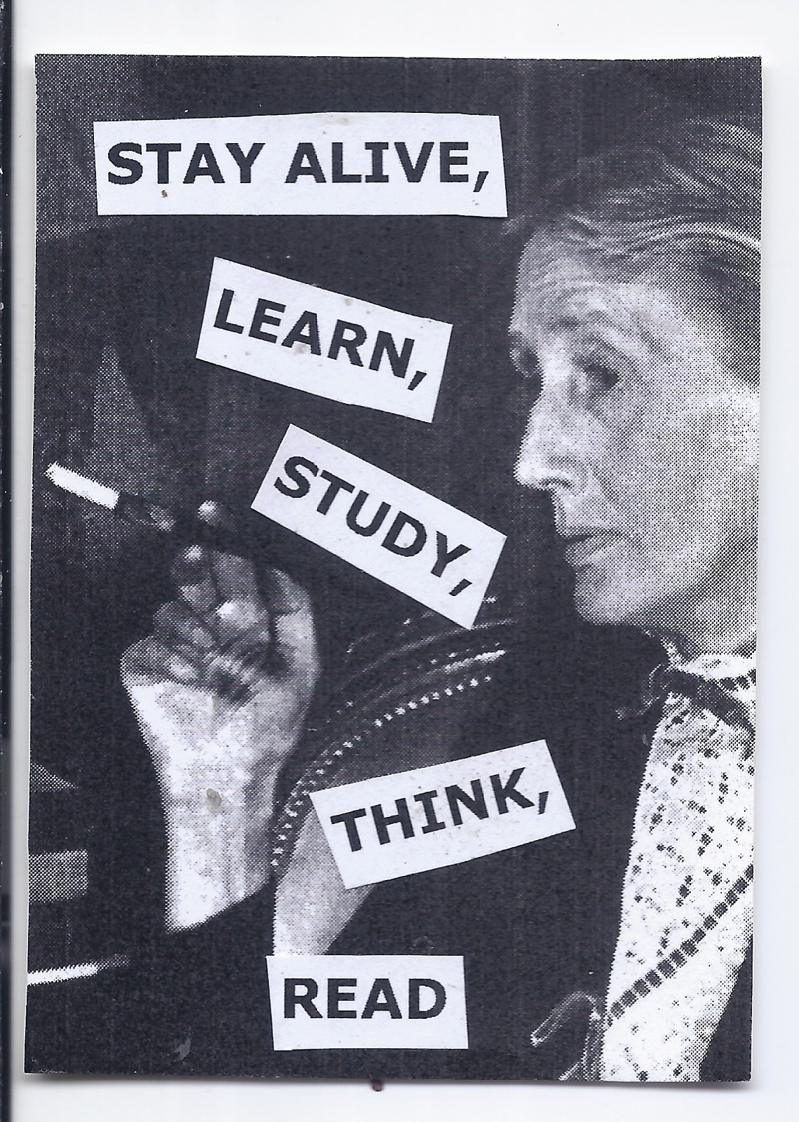 Stay Alive Learn Study Think Read #1 - Virginia Woolf - ACEO OOAK Art Literature