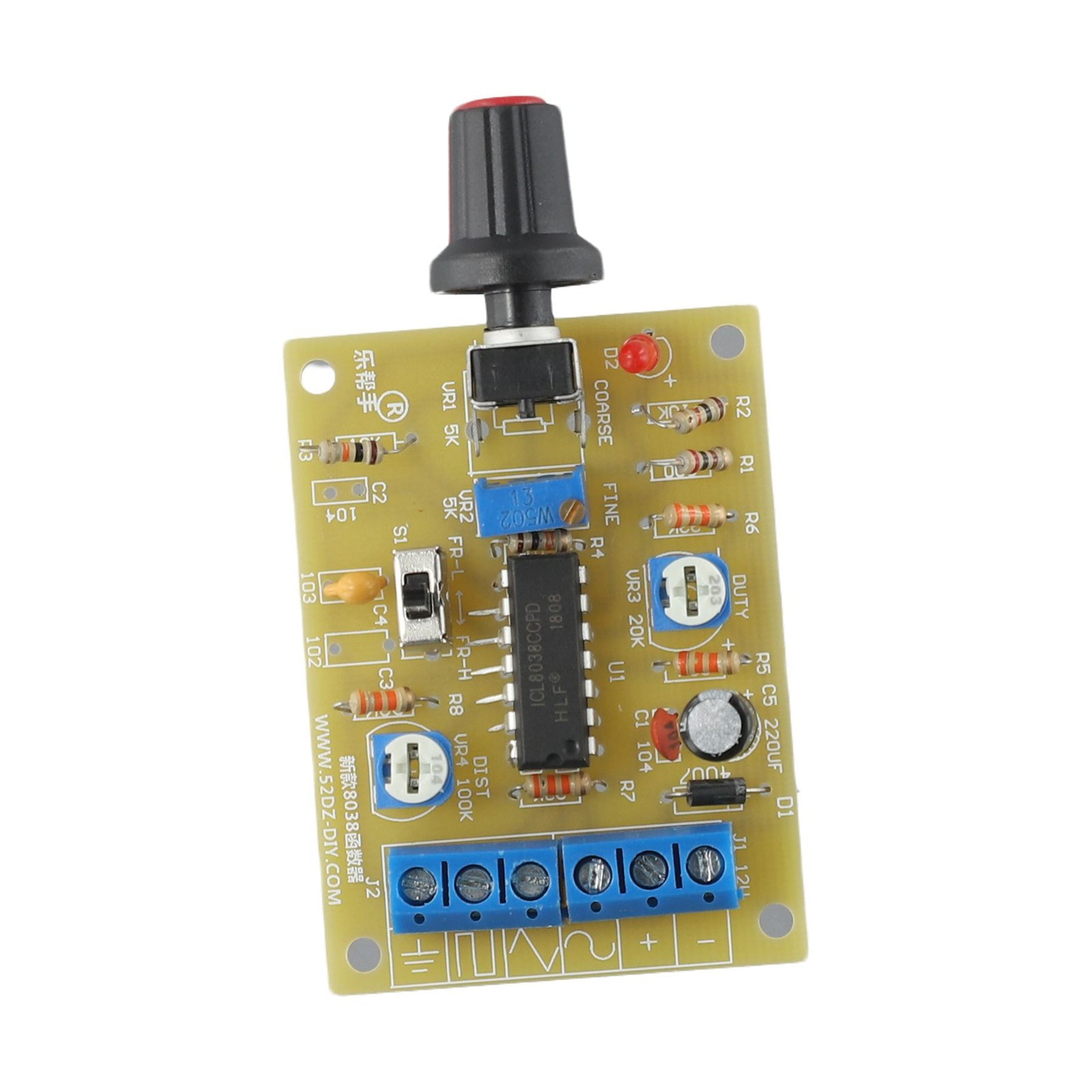 8038 IC Function Generator Sine Triangle & Square Wave Circuit Board DIY Kit