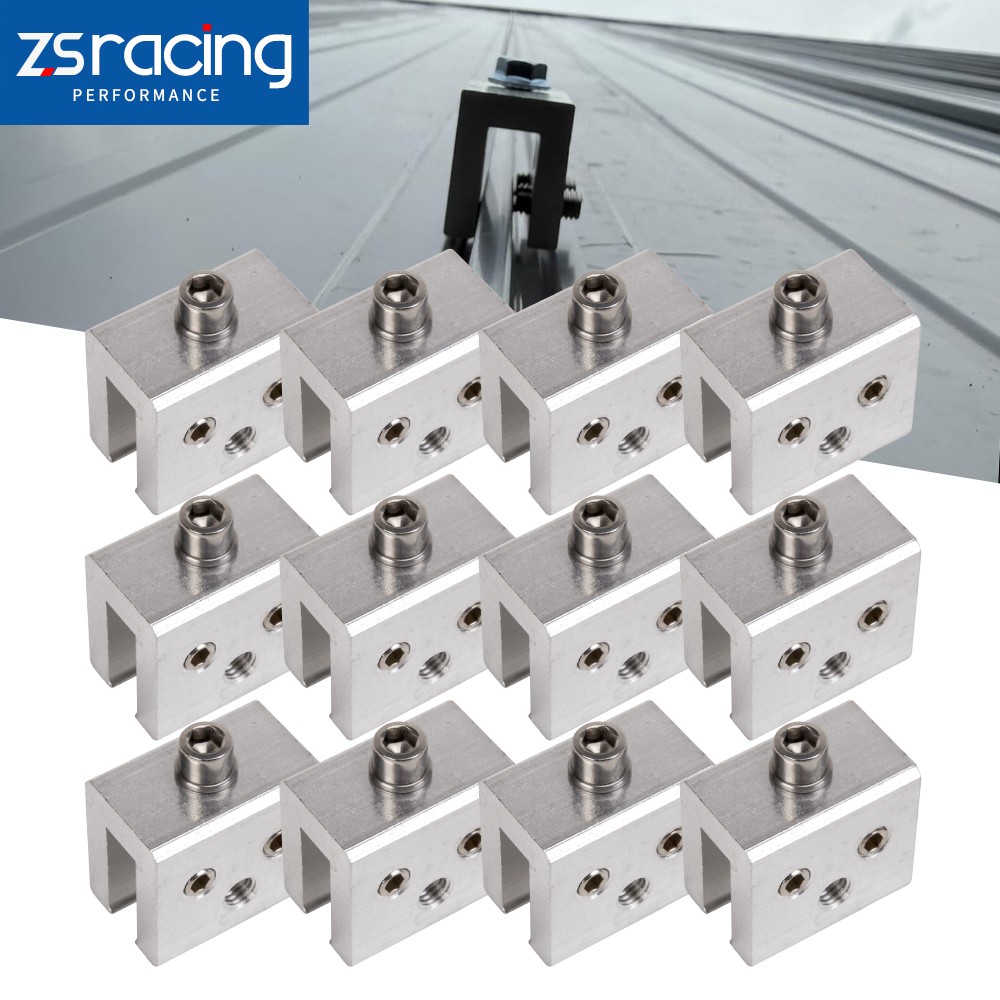 12PCS Standing Seam Roof Clamps Metal Roof Standing Racking Solar Panel Bracket