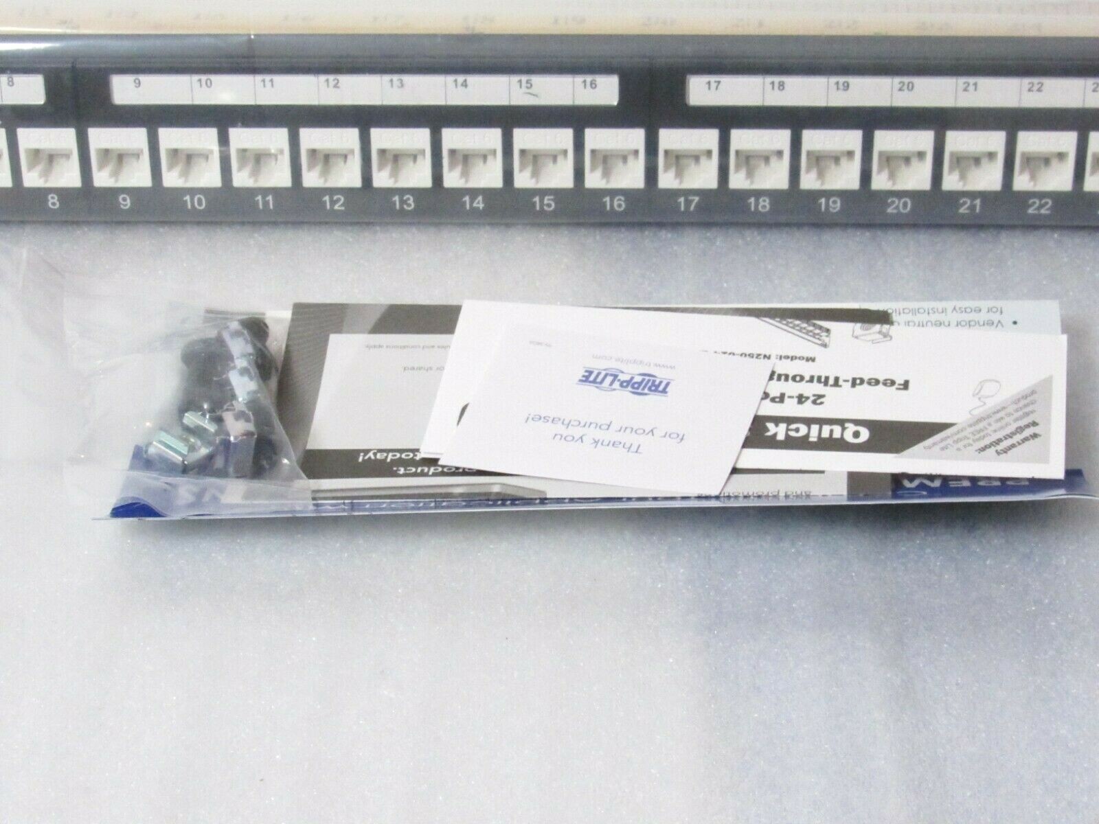 Tripp-Lite N250-024-LP 24-Port Cat6/Cat5 Low Profile Patch Panel Feed Thru [CTA]