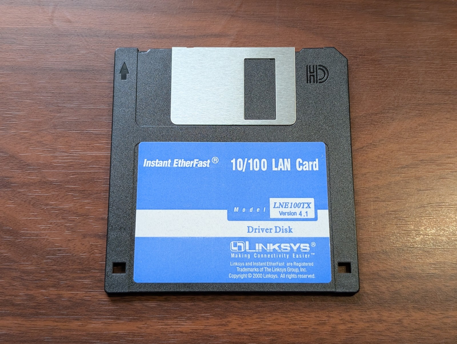 Linksys Instant EtherFast LNE100TX 10/100 LAN Card Driver Floppy Disk V4.1