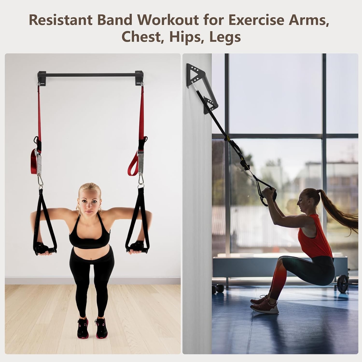 Wall Mounted Doorway Pull Up Bar, Heavy Duty Strength Training Pull-Up Bars for