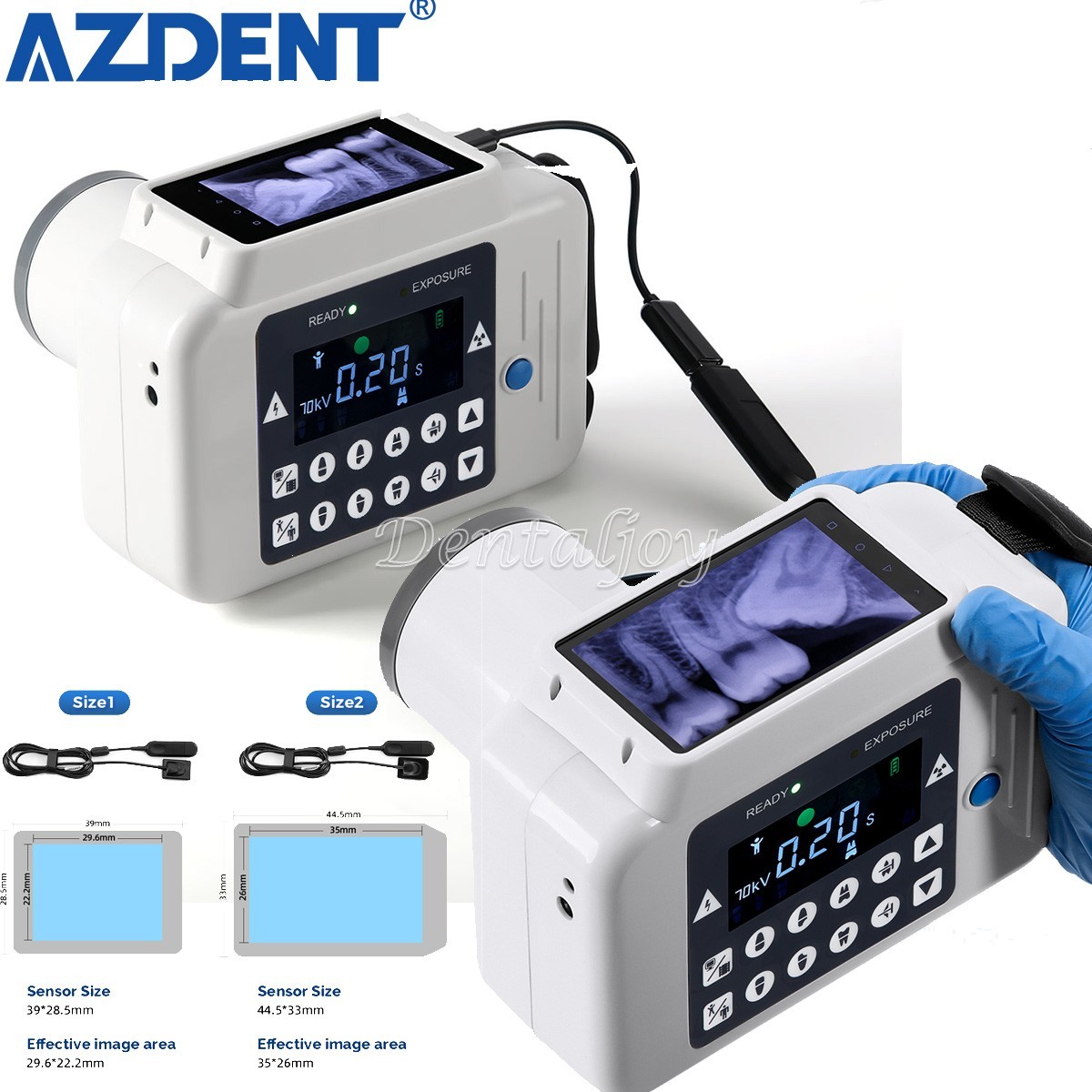 Dental X Mobile Unit Rayos Digital Machine w/LCD Screen Image System+Sensor 1/2