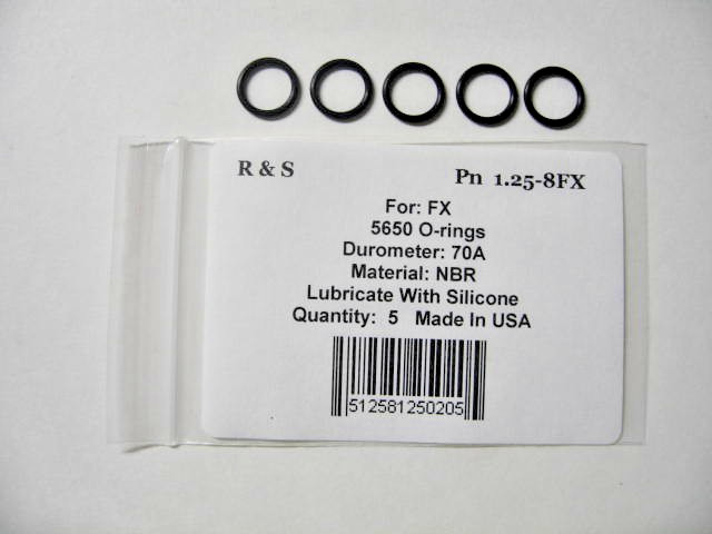 5 FX 5650 O-Rings / R&S 1.25-8FX