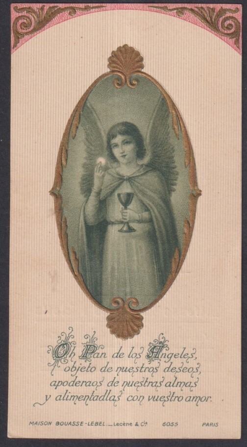 Holy card antique del Angel Custodio santino image pieuse estampa