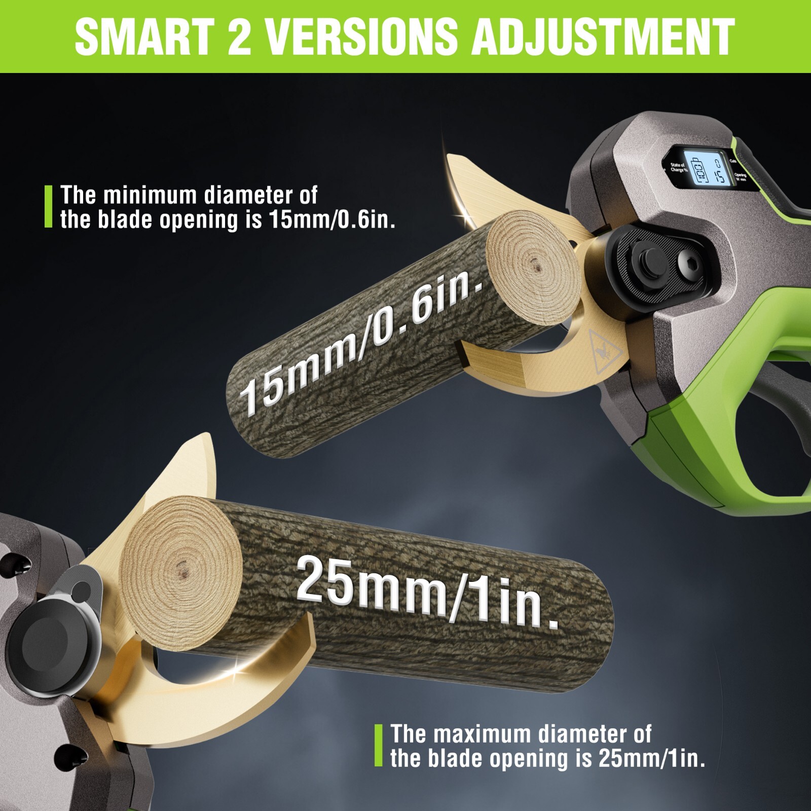 Cordless 12V Electric Pruning Shears, Battery Powered Pruning Shears Cordless