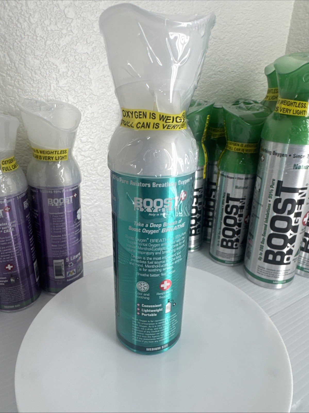 Boost Oxygen Energy Menthol-Eucalyptus 5 Liter Medium Size🎈FREE SHIP🎈Breathe