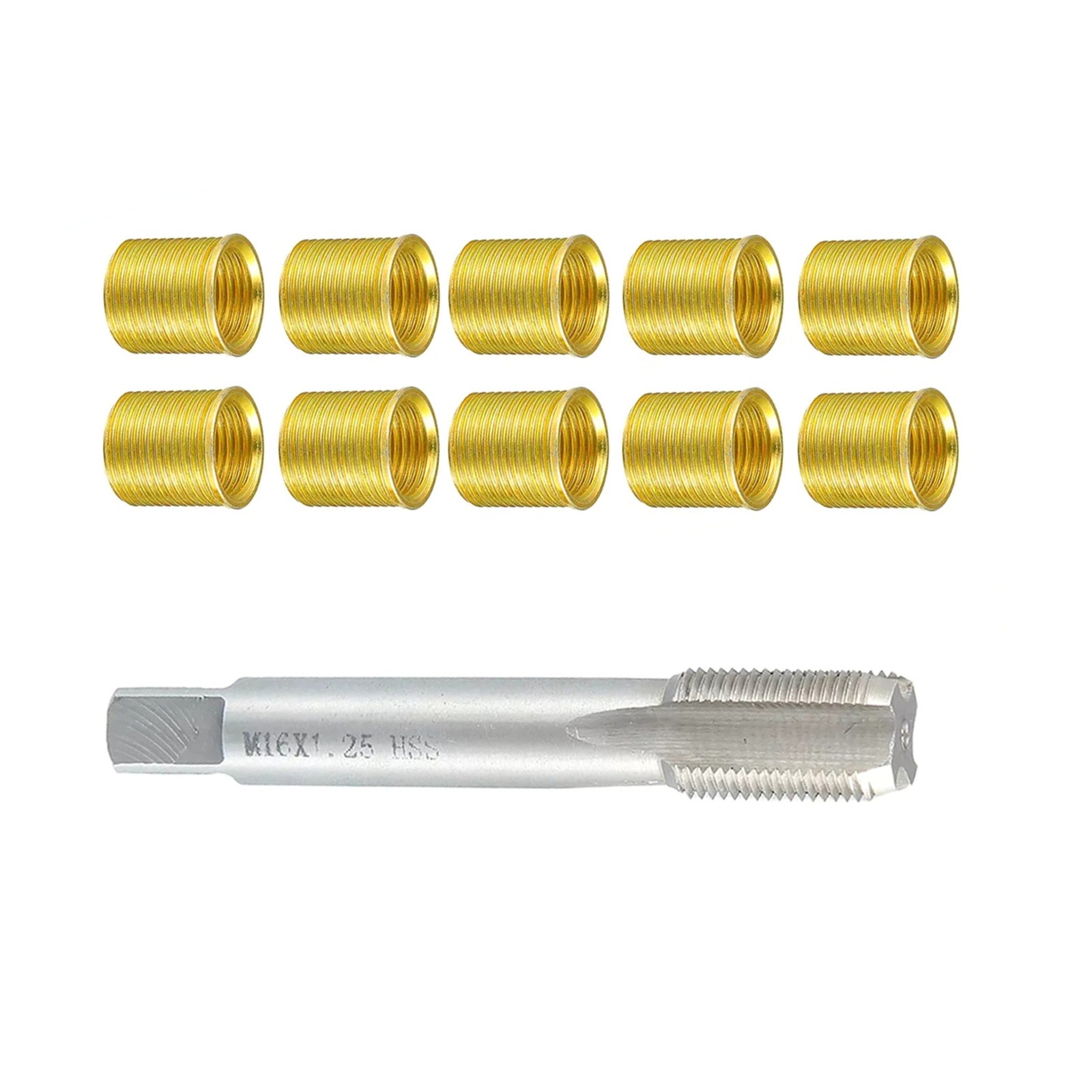 Universal Spark Plug Thread Repair Tools with Inner Inserts and Tap M14x1.25