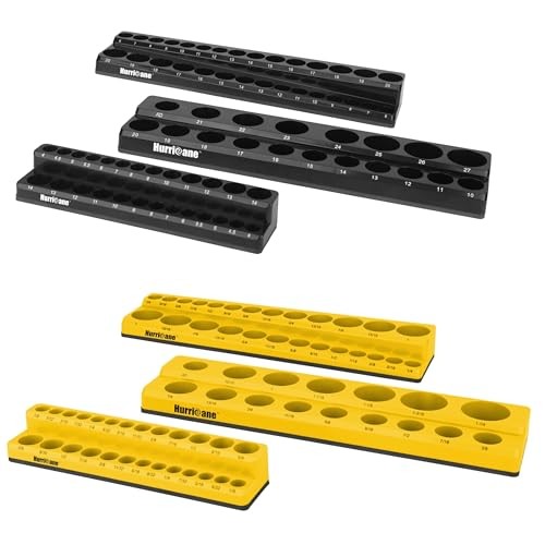Magnetic Socket Organizer Set Socket Holder Set Includes 1/4", 3/8", 6 Piece