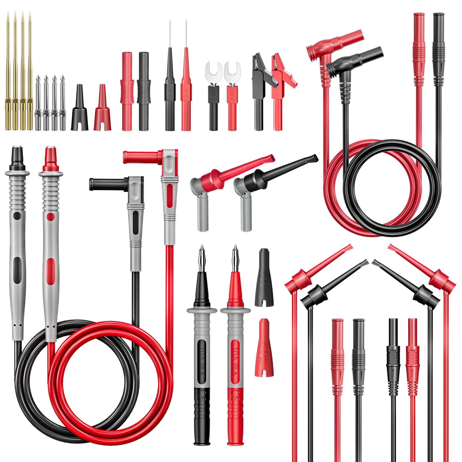 28PCS Multimeter Test Leads Kit for Electrical Testing