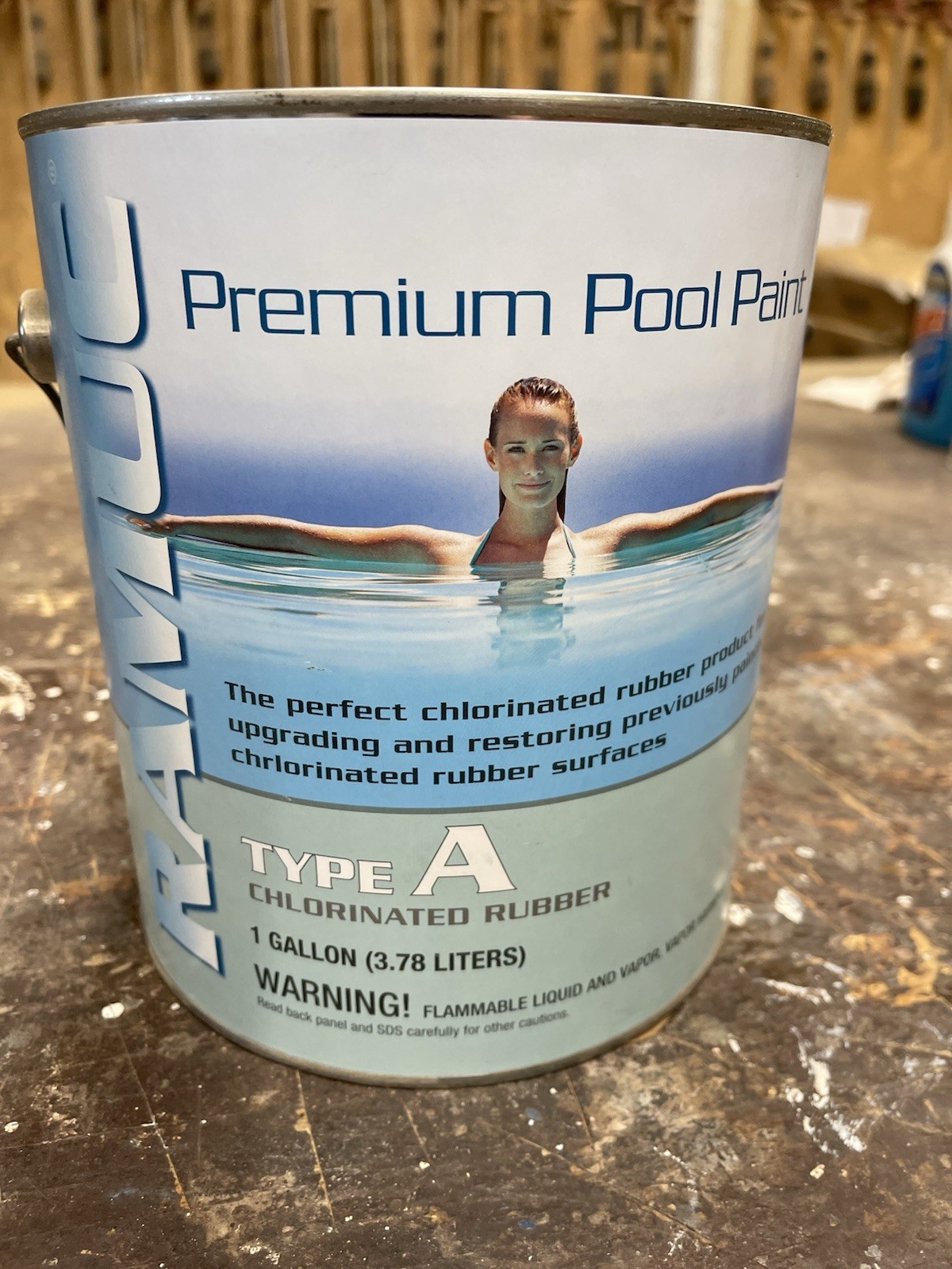 RAMUC Type A Chlorinated Rubber High Gloss Pool Paint (Black) / Gallon