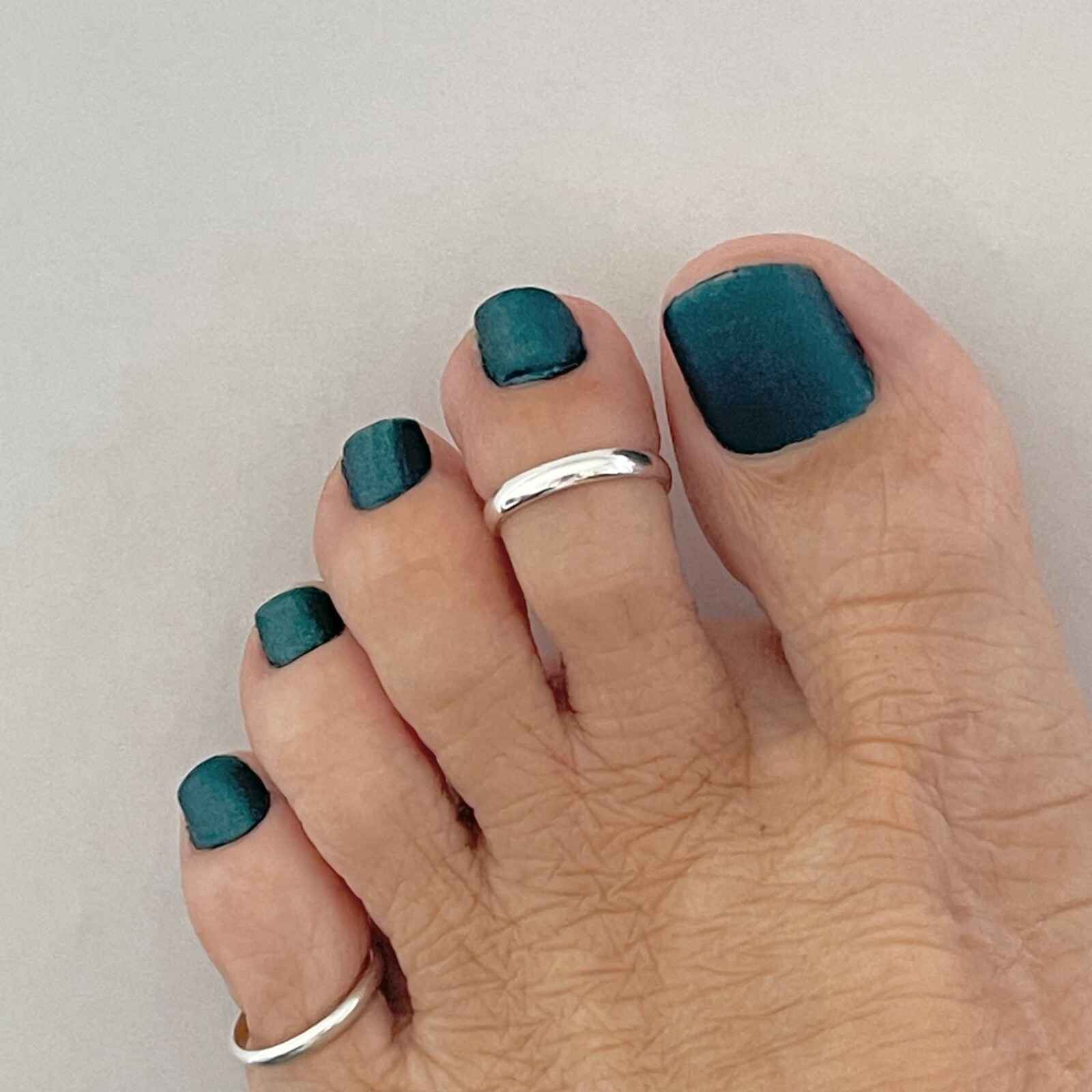Sterling Silver 2.5MM Band Toe Ring, Silver Rings, Silver Band, Adjustable