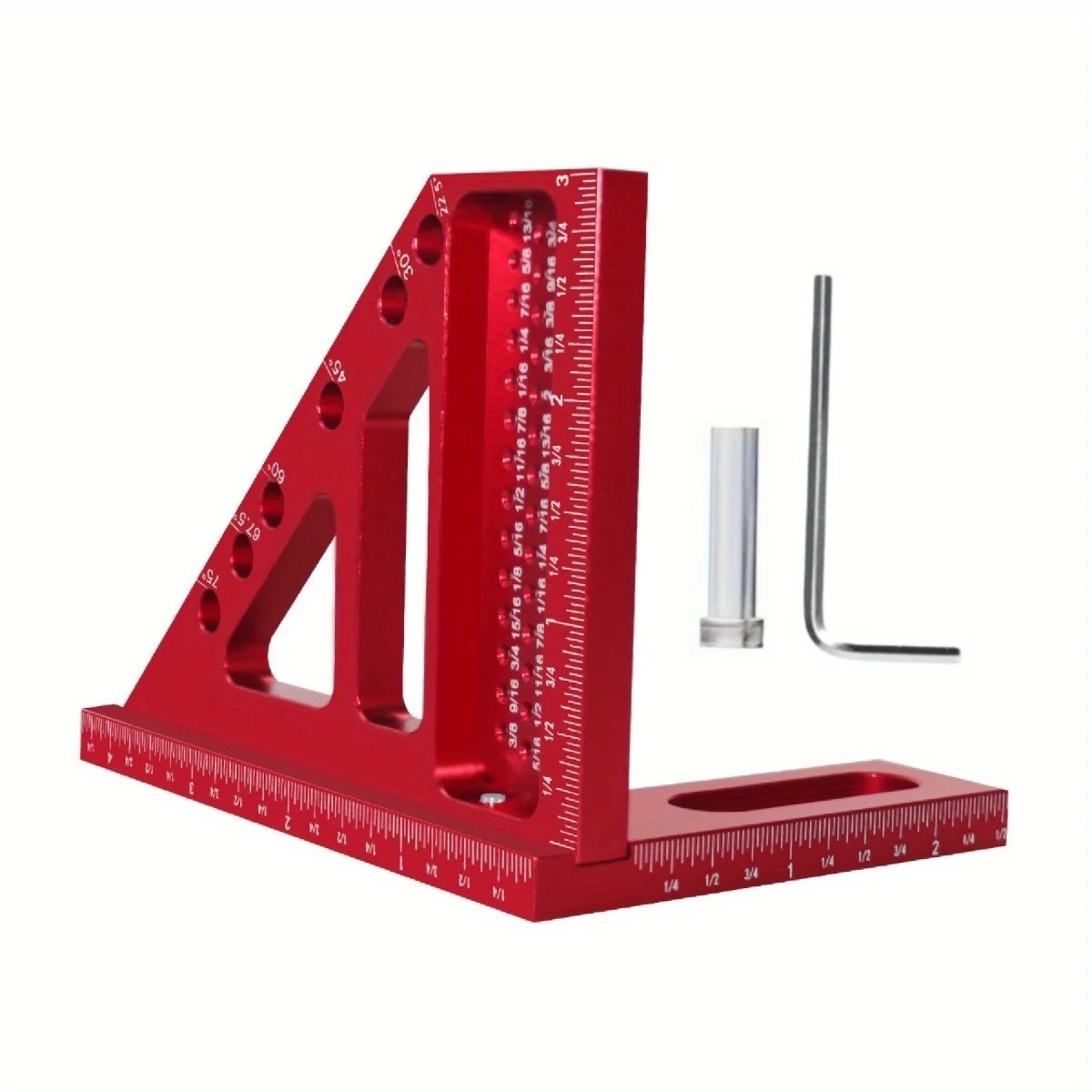 3D Multi-Angle Measuring Ruler 45° 90° Aluminum Woodworking Square Tool