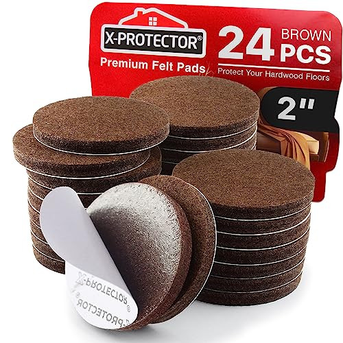 Felt Furniture Pads - 24 PCS 2" - Felt Pads Floor Protectors - Chair Felt