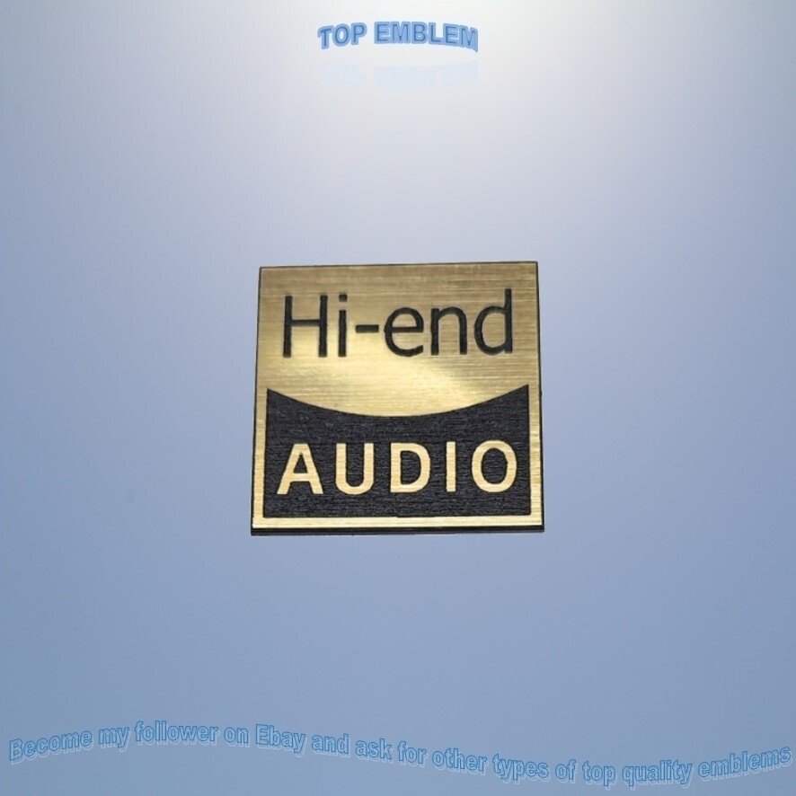 HI END AUDIO emblem badge replacament logo decal sticker aufkleber