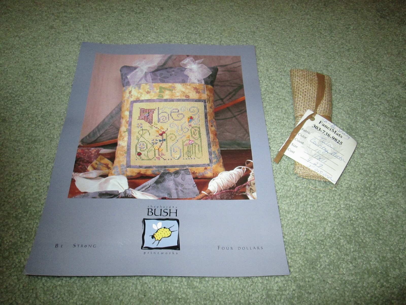 NEW RARE Shepherd's Bush "BE STRONG" BE - ATTITUDE SERIES CHART & FABRIC