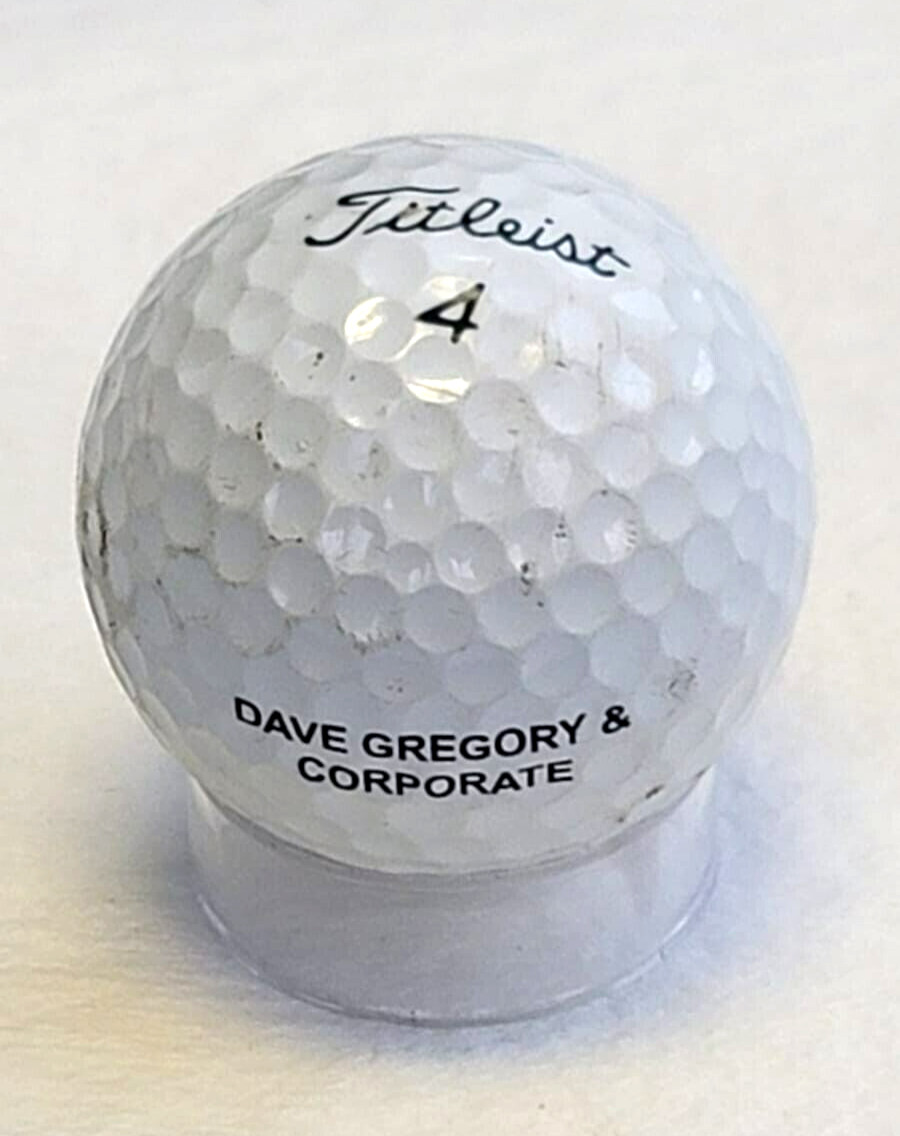 Dave Gregory & Corporate Logo Golf Ball (Titleist Pro V1) ~ AAA