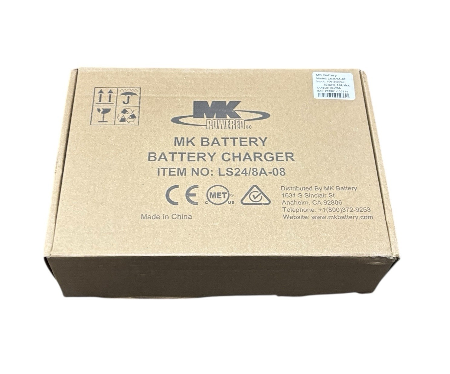 MK Wheelchair Battery Charger LS24/8A-08