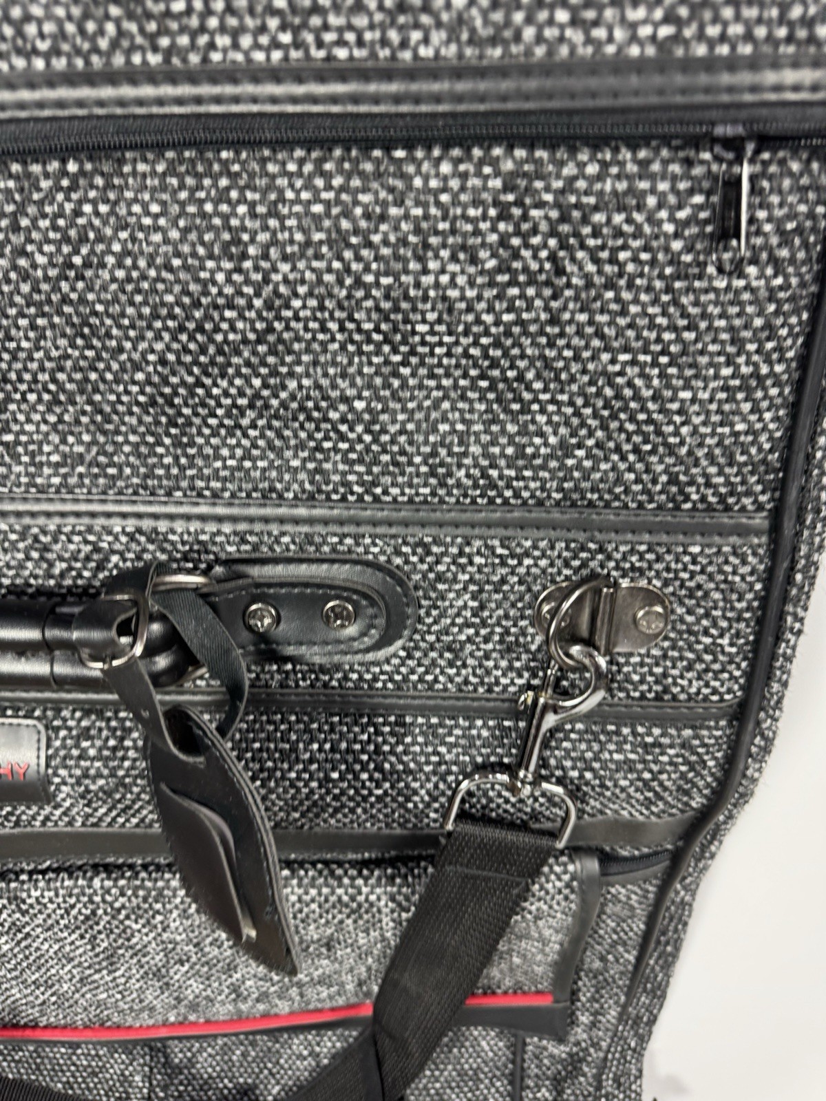 Givenchy Lugguage Weekend Garment Wardrobe Bag Charcoal Grey Tweed - EUC!