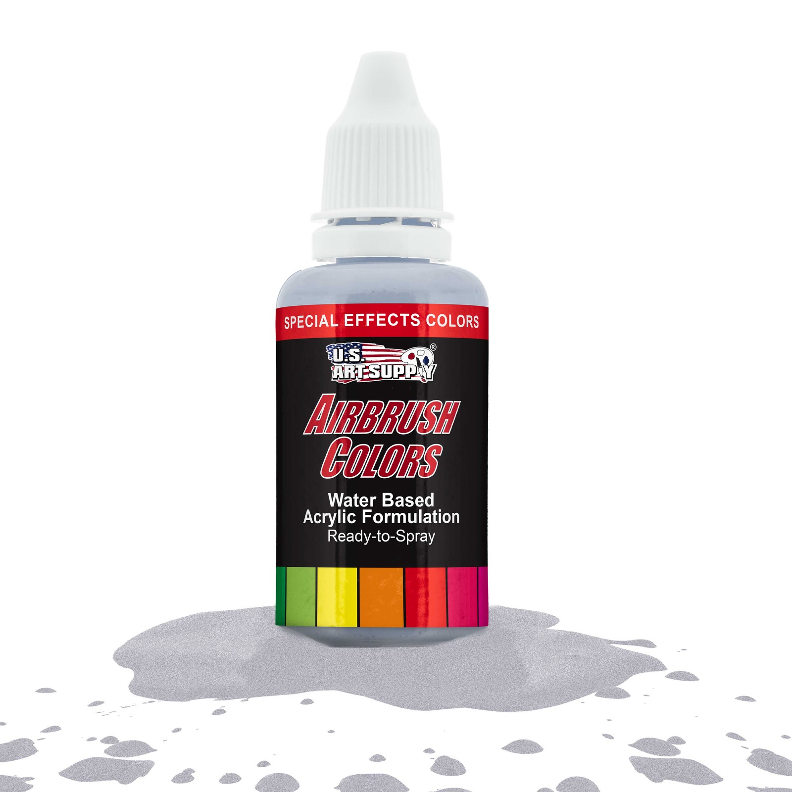 US Art Supply 1-Ounce Special Effects Silver Pearl Airbrush Paint