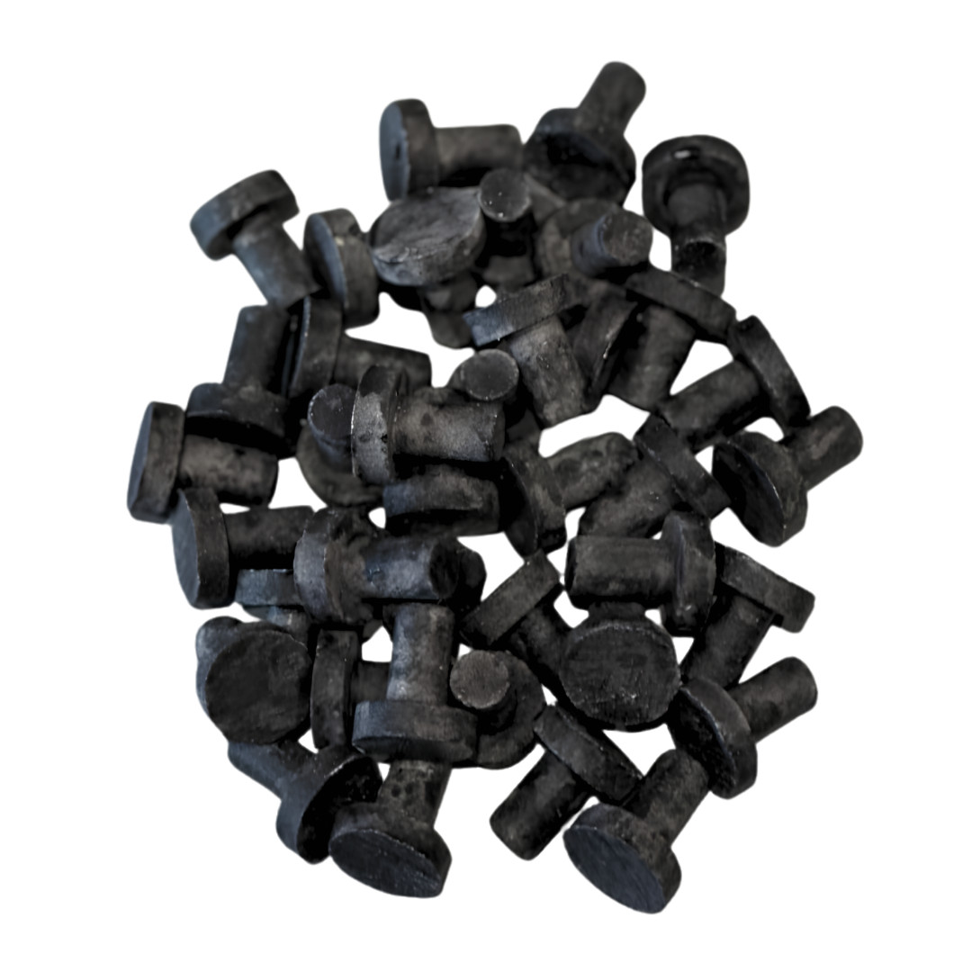 Frag Plugs for Coral, 100% Safe Ceramic, 100 pack, 3/4" - Charcoal Black