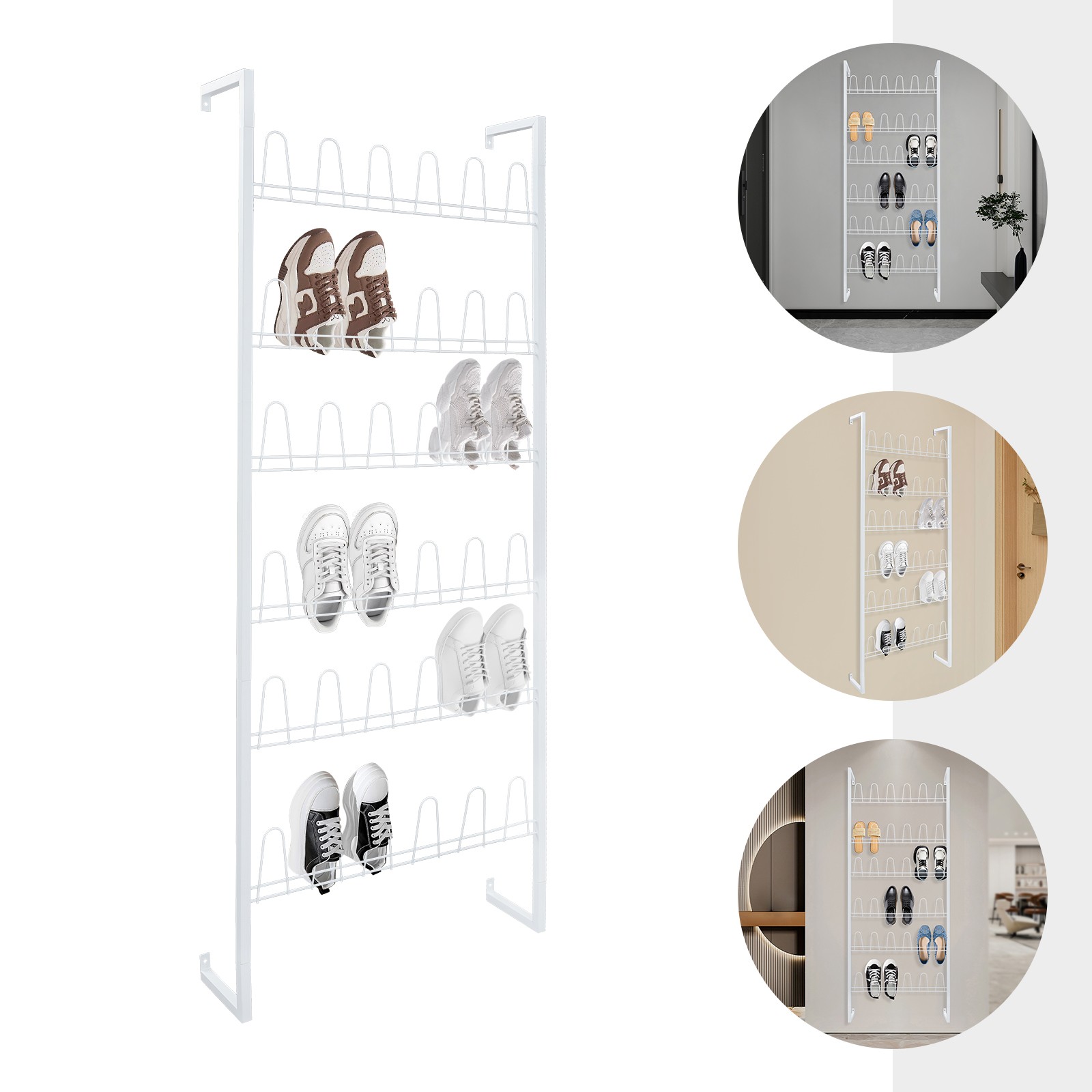 Metal Shoe Organizer Rack Home Wall Mounted Shoe Rack Metal Hanging Shoe Shelf