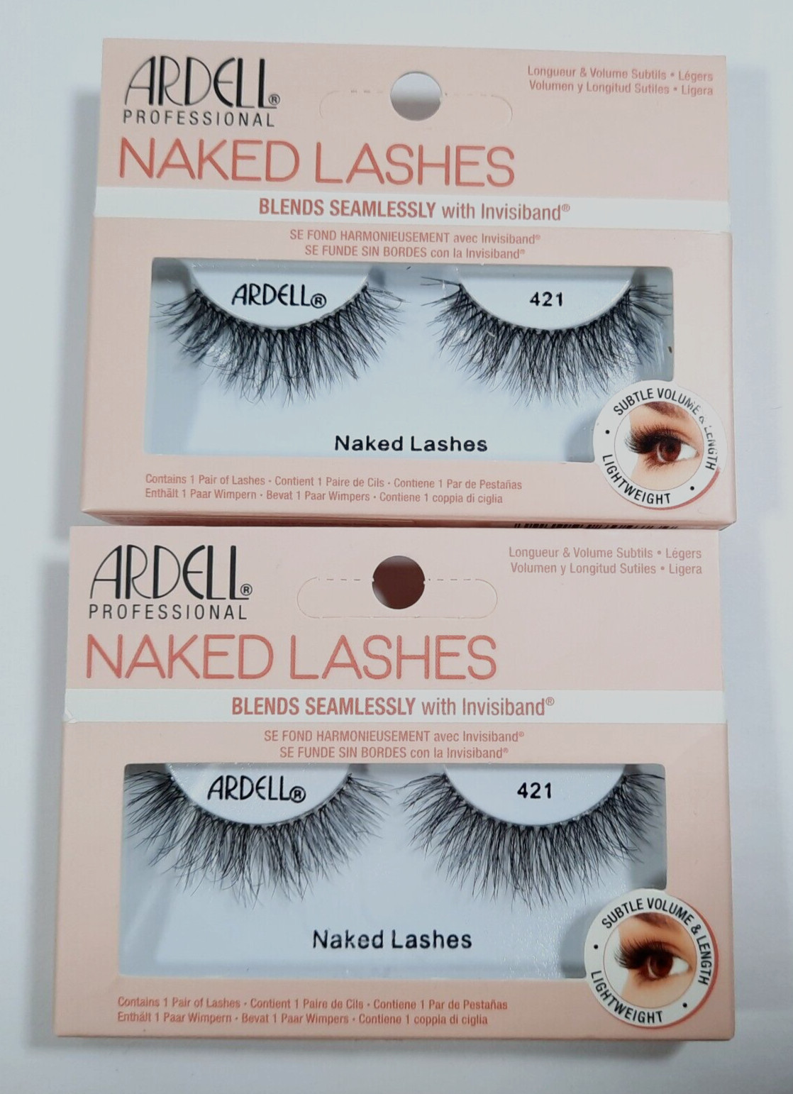 Ardell Professional Naked Lashes 421 Blends Seamlessly With Invisiband Lot of 2