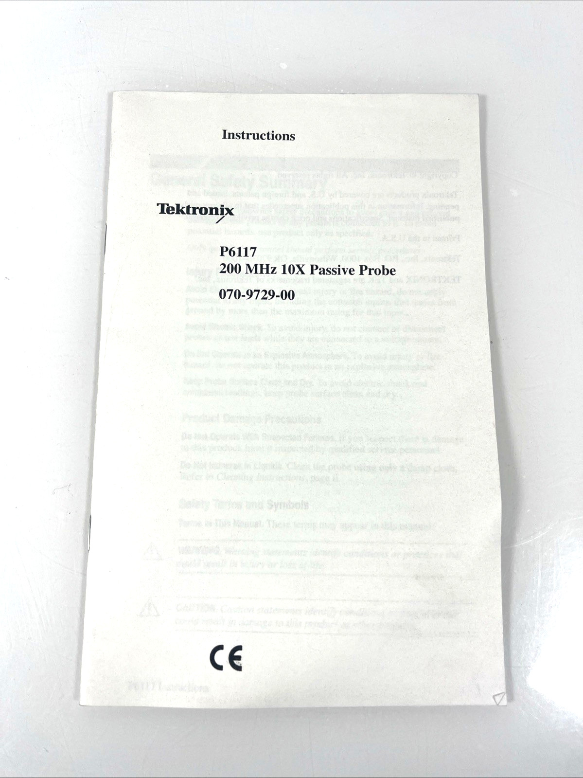 Tektronix P6117 10X Passive Probe 070-9729-00