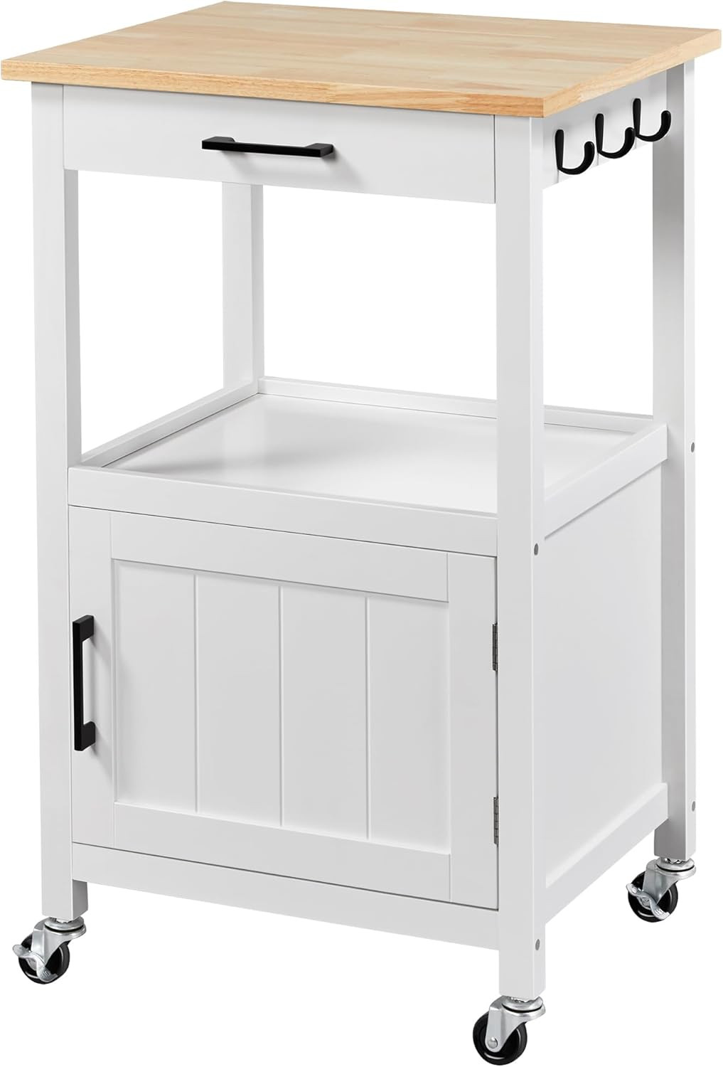 Kitchen Island Cart with Storage, Rolling Kitchen Island on Wheels with 6 Side H