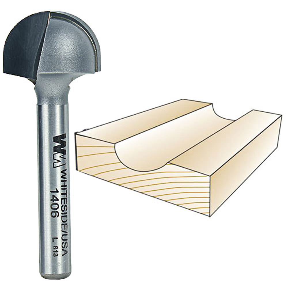 Whiteside Core Box Bit 1/4 in. SH x 3/8 in. R x 3/4 in. CD