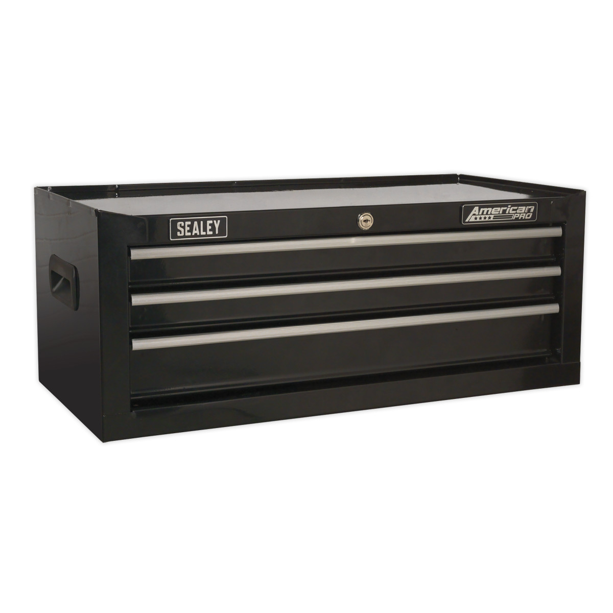 Sealey Mid Box 3 Drawer With Ball Bearing Slides Tool Storage Chest Black AP223B