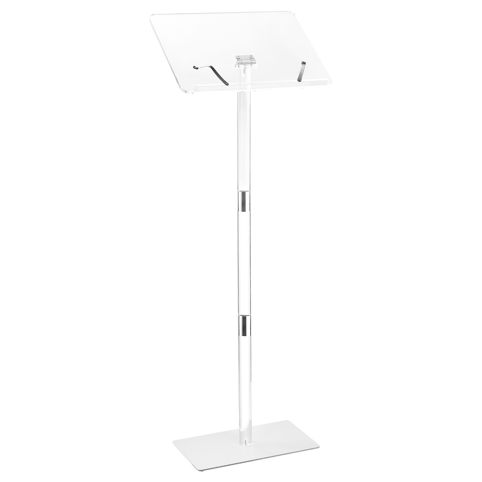Acrylic Lectern Podium Stand 43" Adjustable Angle Portable Floor Standing