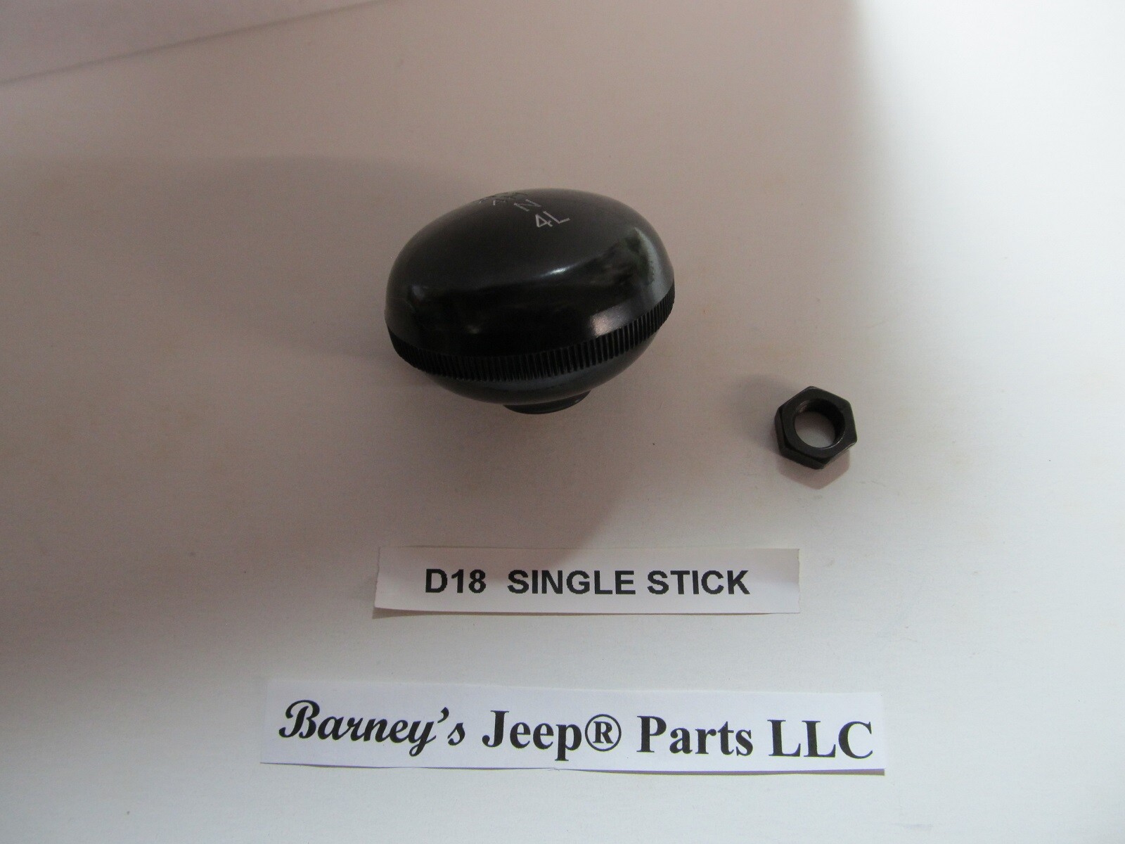 FITS JEEP EMBOSSED D18 SINGLE STICK TRANSFER CASE SHIFT KNOB NEW!