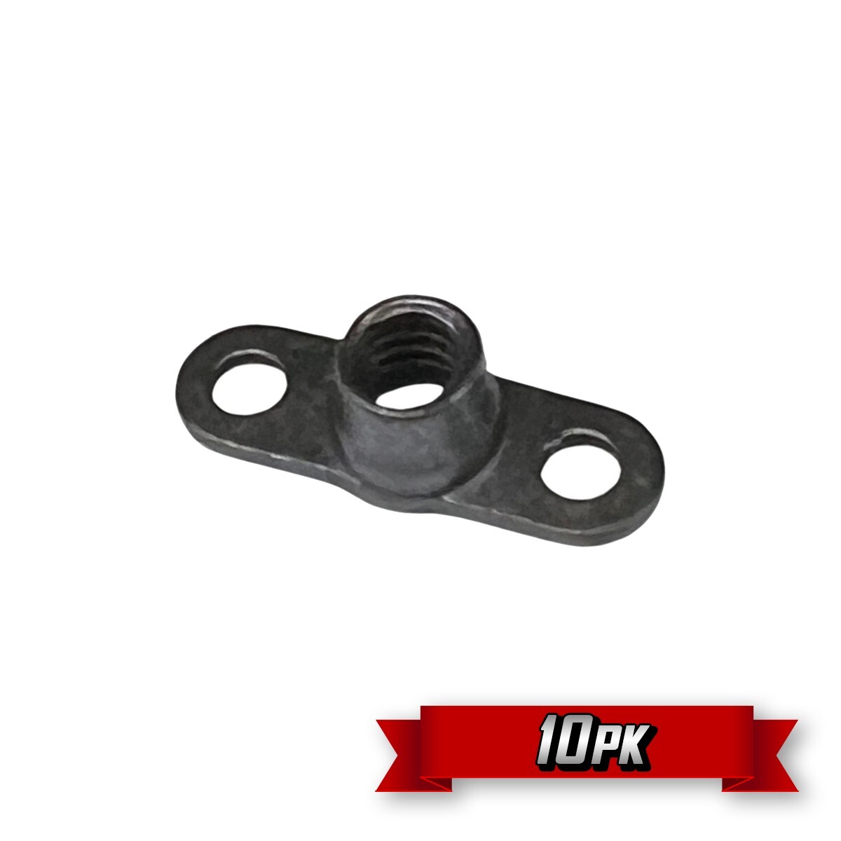 Fixed Nutplate, Reduced Rivet Spacing, 8-32, Black Moly (MS21069-L08) {10pk}